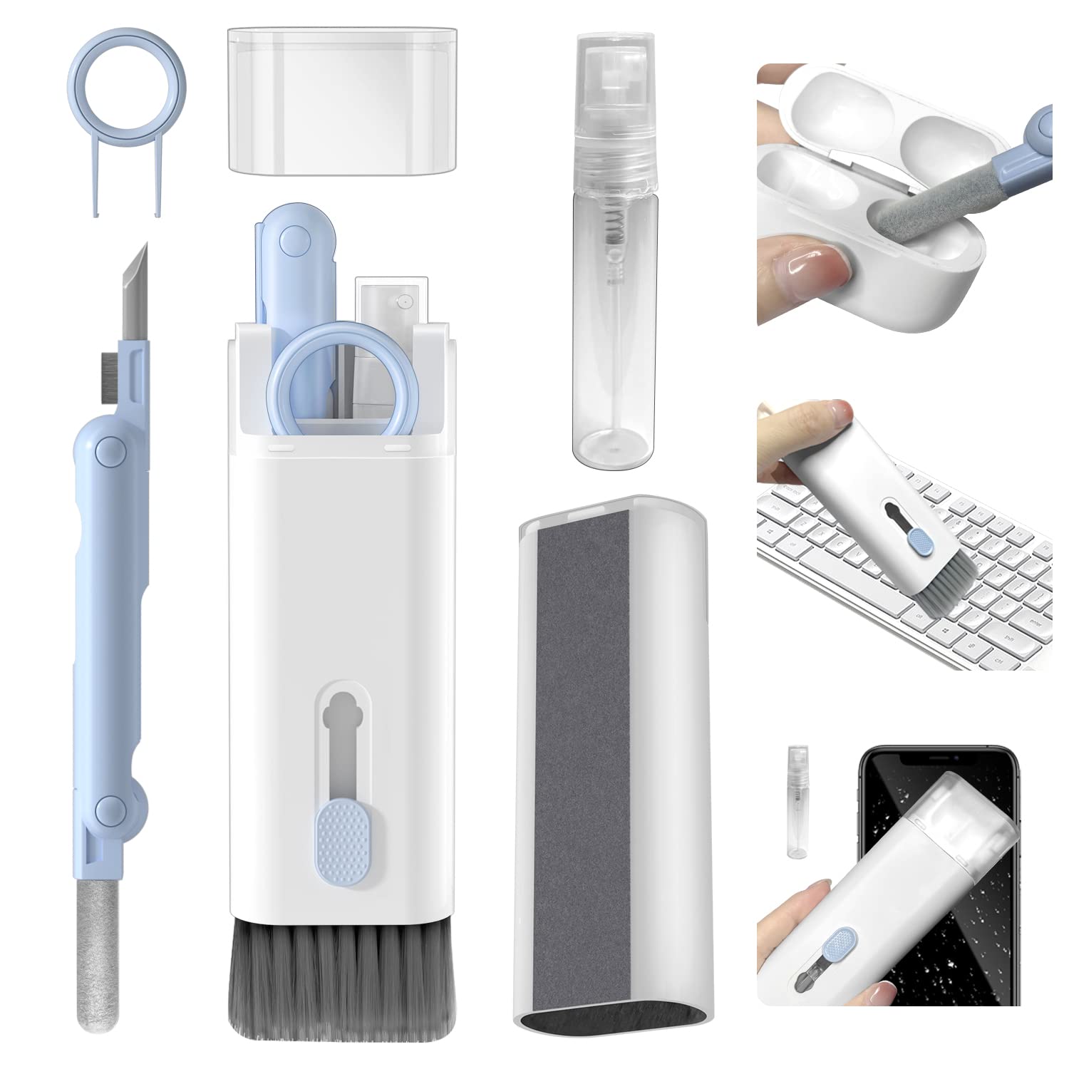 Portable Mini Multi Purpose 7 In 1 Cleaning Brush - Image 2